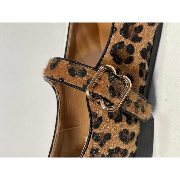 Leopard Print Mary Jane Flats Size 6.5 - Picture 2 of 5